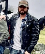 Aaron Stanford Finestkind Black Leather Jacket