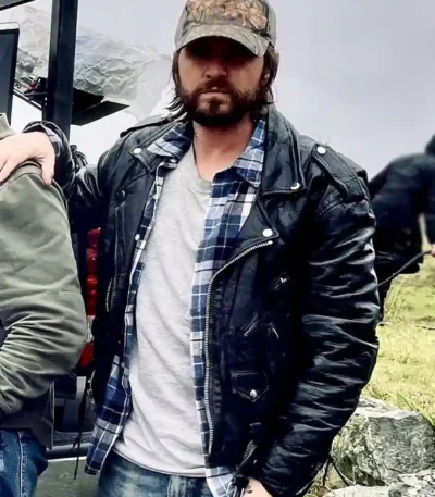 Aaron Stanford Finestkind Black Leather Jacket