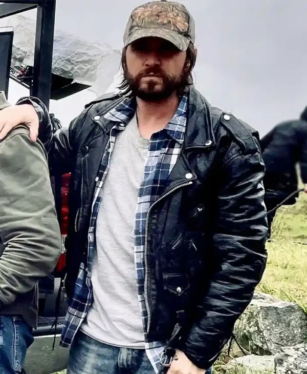 Aaron Stanford Finestkind Black Leather Jacket