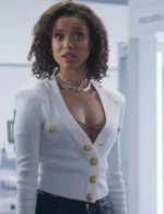 Abby Lift 2024 White Wool Cropped Jacket