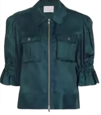 Amanda Setton General Hospital Green Satin Jacket