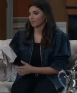 Amanda Setton General Hospital Green Satin Jacket