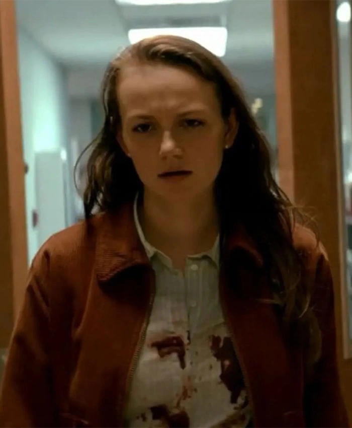 Andi Matichak Halloween Kills Brown Shirt Style Jacket Andi Matichak Halloween Kills Brown Shirt Style Jacket