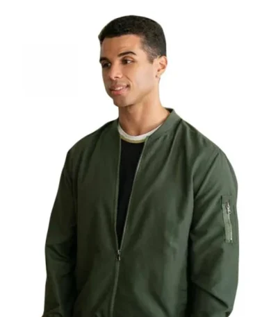 Andrew Love Victor S02 Green Cotton Bomber Jacket