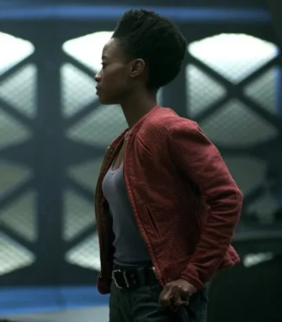 Angela Red Cotton Jacket Lost In Space