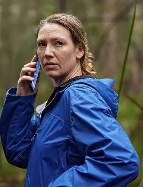 Anna Torv Force of Nature The Dry 2 Blue Hooded Jacket Anna Torv Force of Nature The Dry 2 Blue Hooded Jacket