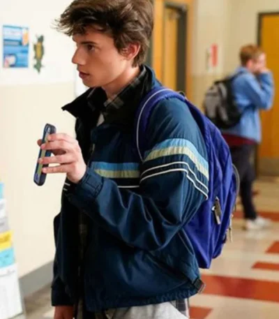 Anthony Turpel Love Victor Felix Bomber Blue Cotton Jacket