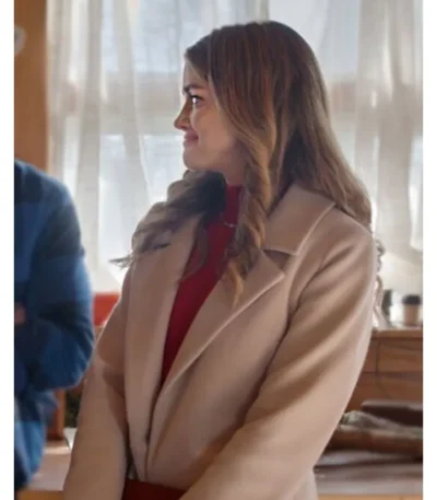 Ashley Newbrough Flipping for Christmas 2023 Wool Coat