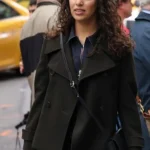 Athena Manifest Grace Stone Double Breasted Black Peacoat