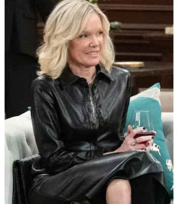 General Hospital Ava Jerome Black Leather Coat