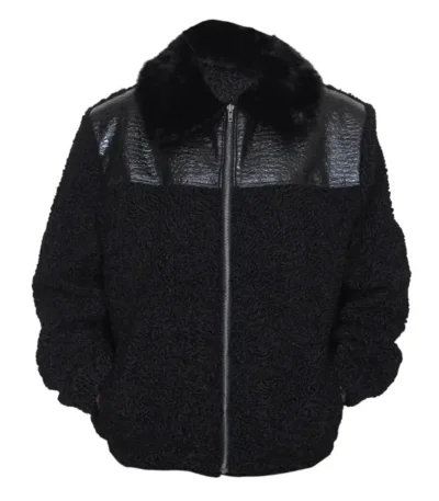 B3 Bomber Karakul Persian Lamb Fur Winter Coat