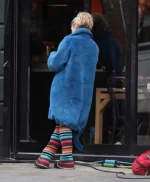 Billie Piper I Hate Suzie Long Blue Fur Coat