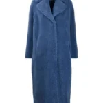 Billie Piper I Hate Suzie Long Blue Fur Coat