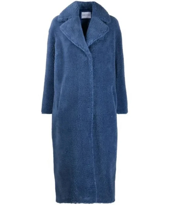 Billie Piper I Hate Suzie Long Blue Fur Coat Billie Piper I Hate Suzie Long Blue Fur Coat