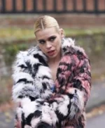 Billie Piper I Hate Suzie S01 E02 Black and White Fur Coat