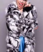 Billie Piper I Hate Suzie S01 E02 Black and White Fur Coat