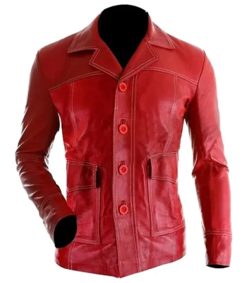 Brad Pitt Fight Club Costume Tyler Durden Maroon Jacket