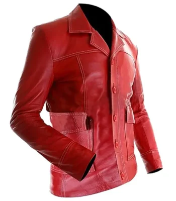 Brad Pitt Fight Club Costume Tyler Durden Maroon Jacket