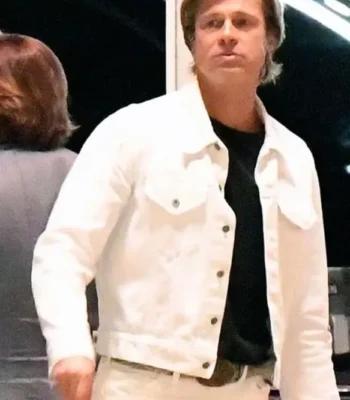 Brad Pitt Once Upon A Time In Hollywood White Jacket