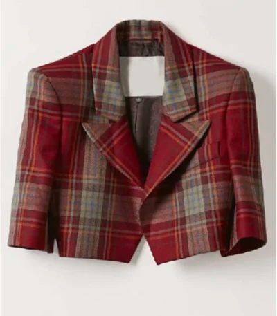 Emily Cooper Emily In Paris Red Plaid Jacket
