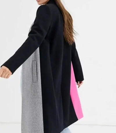 Emily In Paris Emily Cooper Black and Pink Coat