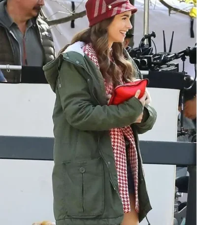 Emily In Paris Emily Cooper Hooded Coat