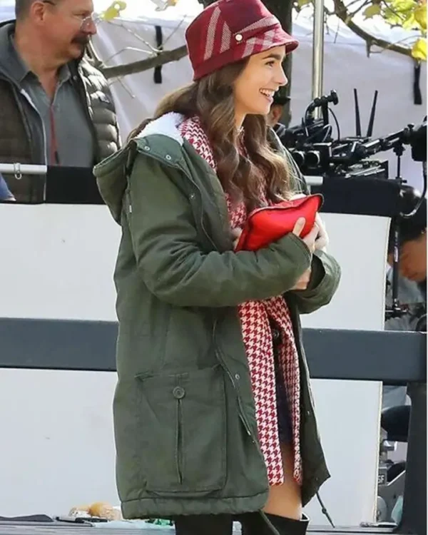 Emily In Paris Emily Cooper Hooded Coat