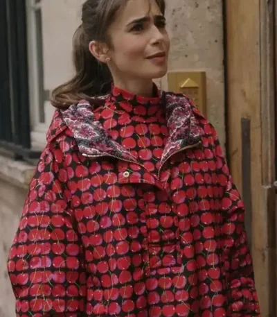 Emily In Paris S03 Lily Collins Cherries Jacket