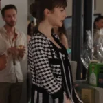 Emily In Paris S03 Lily Collins Houndstooth Jacket