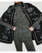 Emily in Paris S04 Floral Cape Coat