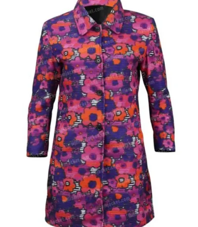 Emily in Paris Lily Collins Floral Coat