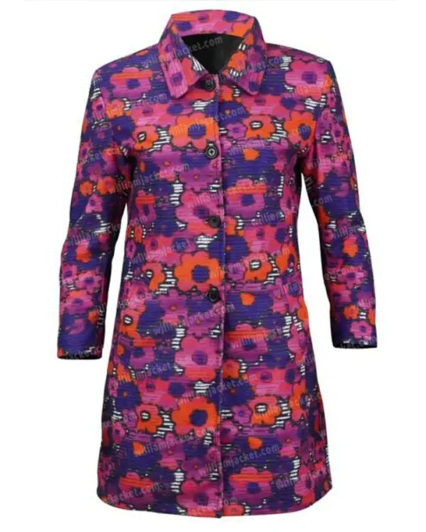 Emily in Paris Lily Collins Floral Coat