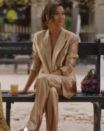 Mindy Chen Emily in Paris S03 Gold Metallic Blazer