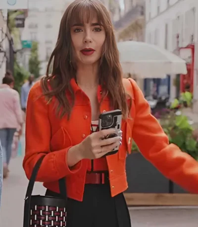 Emily in Paris S03 Emily Cooper Orange Jacket