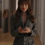 Emily in Paris (Series 2022) S03 Lily Collins Black and Grey Blazer