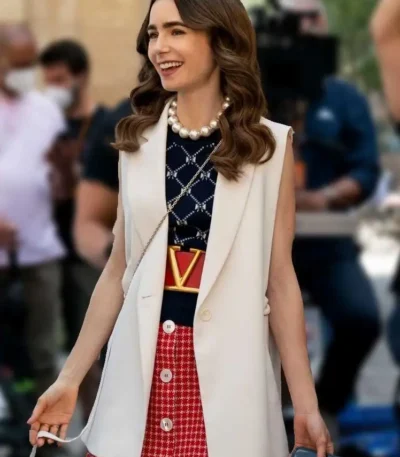 Emily in Paris White Vest