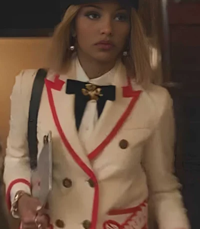 Gossip Girl S02 Savannah Lee Smith Red Piping White Blazer