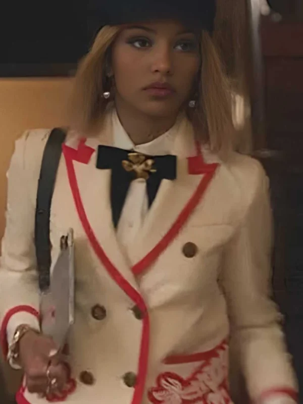 Gossip Girl S02 Savannah Lee Smith Red Piping White Blazer