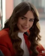 Lily Collins Emily In Paris S02 Orange Jacket
