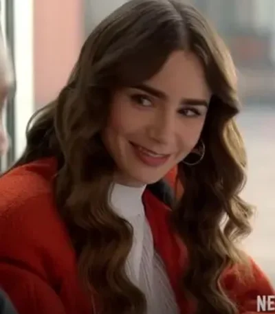 Lily Collins Emily In Paris S02 Orange Jacket