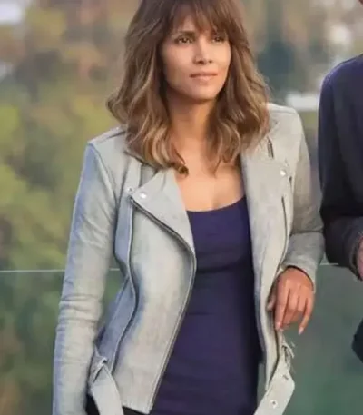 Halle Berry Extant Biker Leather Jacket