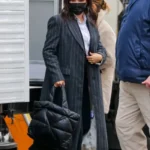 Only Murders In The Building S03 Selena Gomez Pinstripe Coat