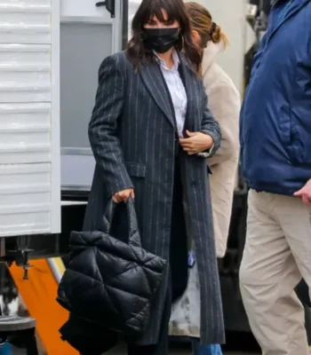 Only Murders In The Building S03 Selena Gomez Pinstripe Coat