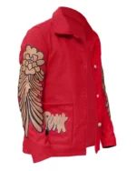 Oscar 2023 Daniel Kwan Red Wool Punk Suit