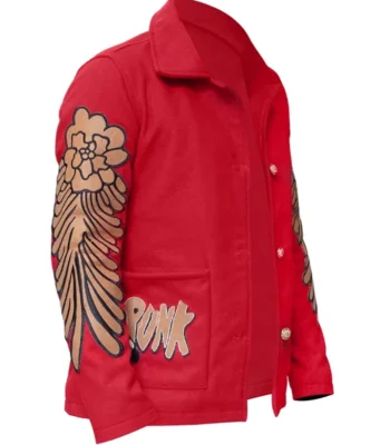 Oscar 2023 Daniel Kwan Red Wool Punk Suit