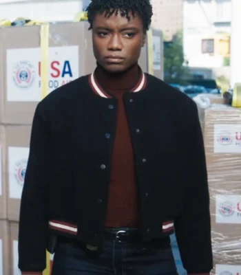 Tiffany Wallace FBI S06 Black Varsity Jacket