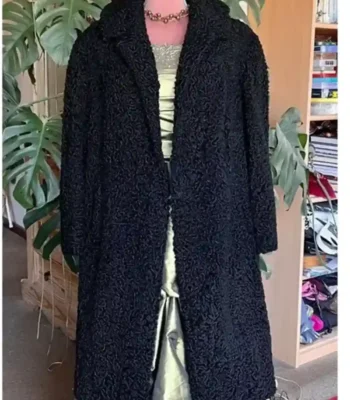 Calvin Persian Lamb Fur Black Coat