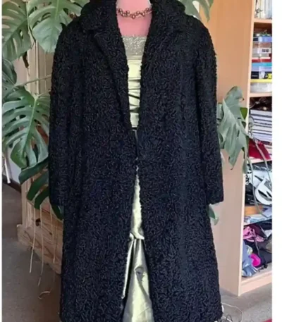 Calvin Persian Lamb Fur Black Coat
