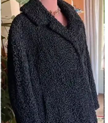 Calvin Persian Lamb Fur Black Coat