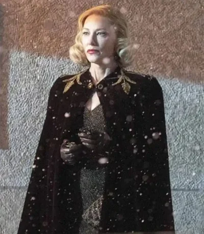 Cate Blanchett Nightmare Alley Lilith Ritter Long Cloak Coat